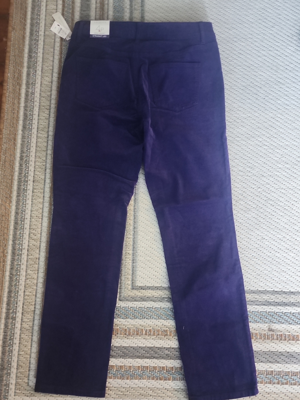 Talbots Deep Purple Straight Leg Corderoy Pants